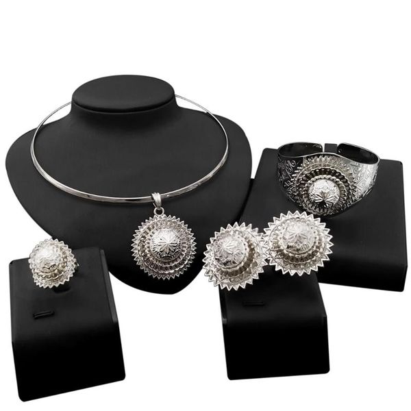 earrings & necklace yulaili vintage design sell ethiopia jewelry sets engagement bride choker charm bangle ring accessories, Silver
earrings & necklace yulaili vintage design sell ethiopia jewelry sets engagement bride choker charm bangle ring accessories, Silver