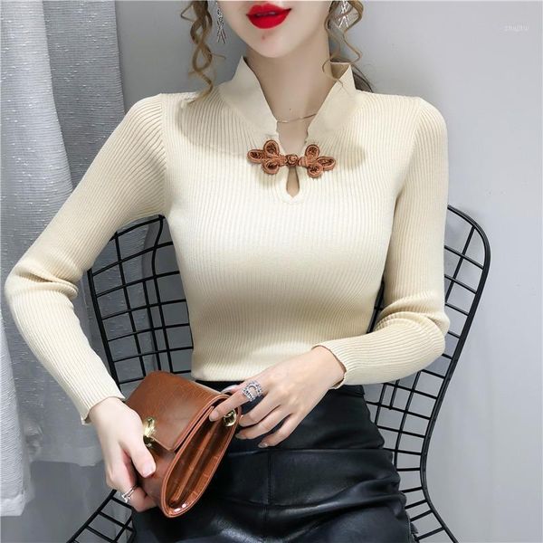 knitted solid women sweater and pullovers long-sleeved office lady elegant slim pulls outwear women's sweaters, White;black
knitted solid women sweater and pullovers long-sleeved office lady elegant slim pulls outwear women's sweaters, White;black