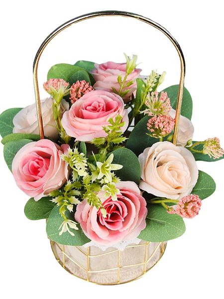 silk cloth peony rose artificial bouquet hand metal fake flower basket home living room wedding party table decorative flower
silk cloth peony rose artificial bouquet hand metal fake flower basket home living room wedding party table decorative flower