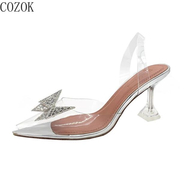 women's high-heeled sandals fashionable and versatile transparent vamp personalized decoration women shoes 2021, Black
women's high-heeled sandals fashionable and versatile transparent vamp personalized decoration women shoes 2021, Black