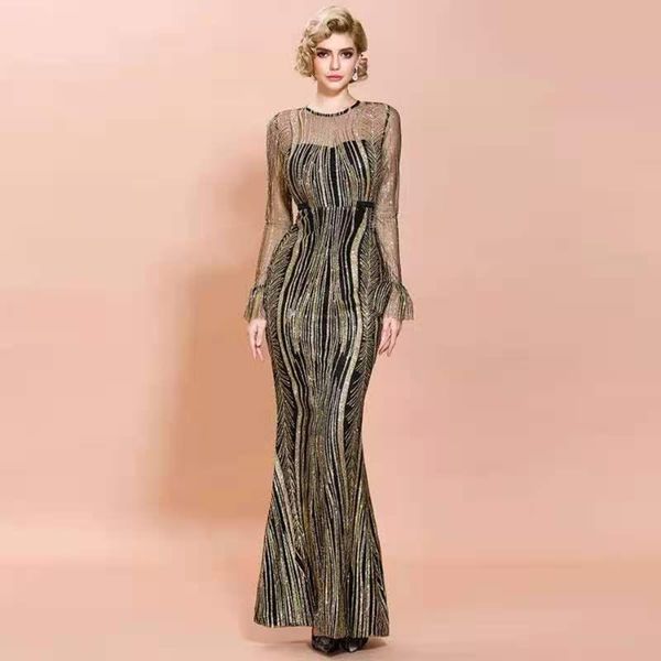 elegant women's long dress vestidos o-neck flared sleeve sequined bodycon club evening party dress 2021 spring, Black;gray
elegant women's long dress vestidos o-neck flared sleeve sequined bodycon club evening party dress 2021 spring, Black;gray