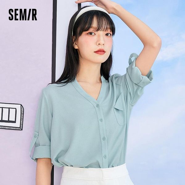 women's blouses & shirts semir long sleeve women classic simple commuter middle-sleeved v-neck cardigan 2021 summer ins elegant blouse, White
women's blouses & shirts semir long sleeve women classic simple commuter middle-sleeved v-neck cardigan 2021 summer ins elegant blouse, White