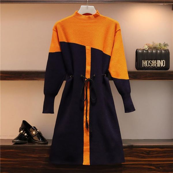 casual dresses real size large women's wear autumn and winter fat mm 200 kg collision color core-spun yarn sweater matching knitted, Black;gray
casual dresses real size large women's wear autumn and winter fat mm 200 kg collision color core-spun yarn sweater matching knitted, Black;gray