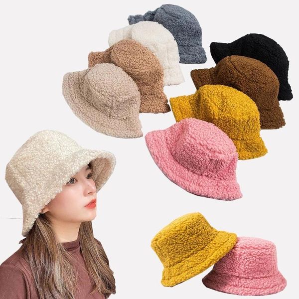 stingy brim hats luxury lamb wool faux women hat fur solid warm female winter girls bucket outdoor sun panama men's cap, Blue;gray
stingy brim hats luxury lamb wool faux women hat fur solid warm female winter girls bucket outdoor sun panama men's cap, Blue;gray
