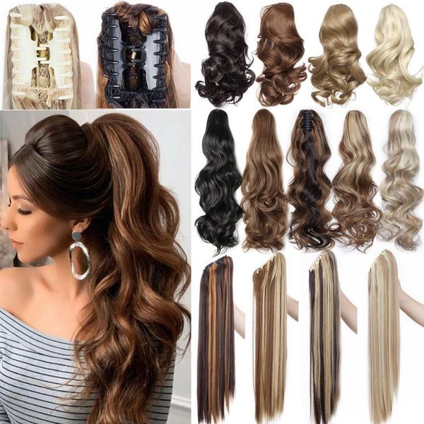 synthetic wigs s-noilite big grab claw clip in ponytail hair syntheitc fake hairpiece for women daily party, Black
synthetic wigs s-noilite big grab claw clip in ponytail hair syntheitc fake hairpiece for women daily party, Black