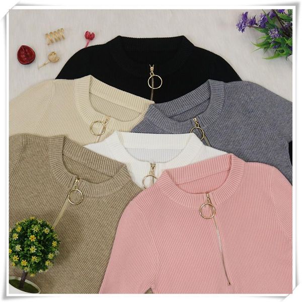 women's sweaters autumn/winter knit slim ring zipper women sweater 2021 long-sleeved o-neck female jumper soft pullover, White;black
women's sweaters autumn/winter knit slim ring zipper women sweater 2021 long-sleeved o-neck female jumper soft pullover, White;black