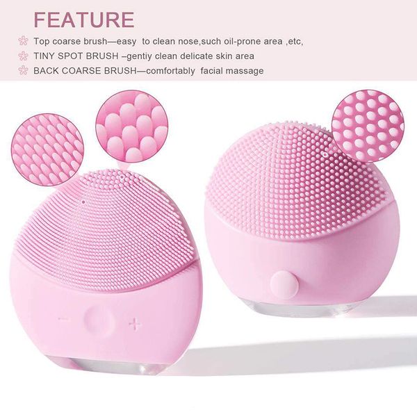 electric face scrubber massager anti-ageing sonic vibration pore clean silicone facial brush cleaning brush facial cleanser
electric face scrubber massager anti-ageing sonic vibration pore clean silicone facial brush cleaning brush facial cleanser