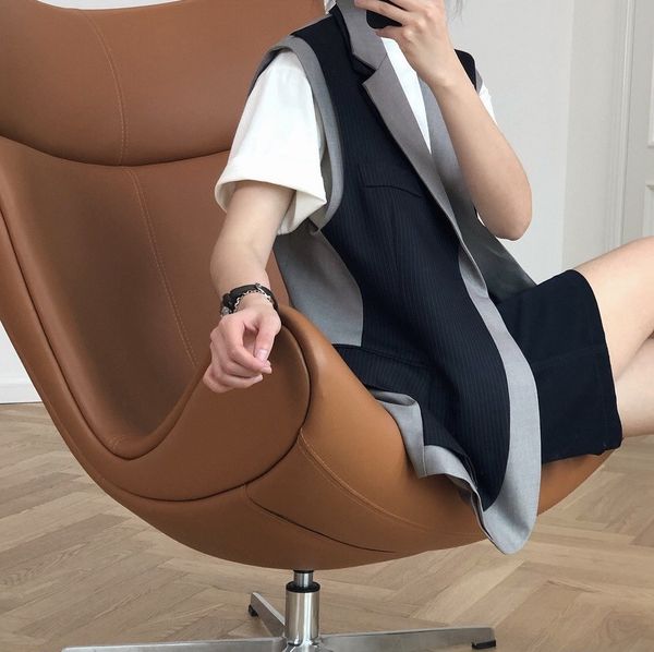 2021 spring and summer new all-match blazer vest fake two korean stripe stitching design ladies coats qx69101, Black;brown
2021 spring and summer new all-match blazer vest fake two korean stripe stitching design ladies coats qx69101, Black;brown
