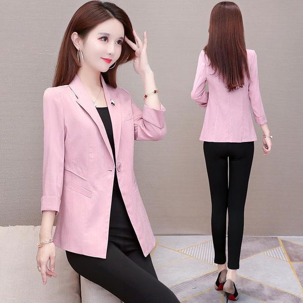 women's suits & blazers korean fashion slim fit suit for women in spring 2021, White;black
women's suits & blazers korean fashion slim fit suit for women in spring 2021, White;black