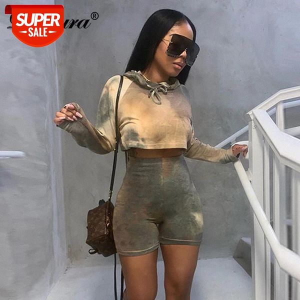 dulzura tie dye print women 2 piece set pullover hoodie crop sweatshirt biker shorts streetwear 2020 autumn loungewear tracksuit #ar5p, White
dulzura tie dye print women 2 piece set pullover hoodie crop sweatshirt biker shorts streetwear 2020 autumn loungewear tracksuit #ar5p, White