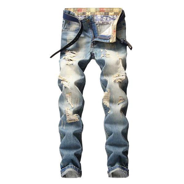 men's jeans 2021 plus-size ripped fashion trend loose straight pants high-end quality soft wash size 28-40, Blue
men's jeans 2021 plus-size ripped fashion trend loose straight pants high-end quality soft wash size 28-40, Blue