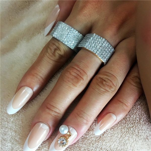 14k gold micro pave 294pcs lab diamond cz ring 925 sterling silver engagement wedding band rings for women men party jewelry, Slivery;golden
14k gold micro pave 294pcs lab diamond cz ring 925 sterling silver engagement wedding band rings for women men party jewelry, Slivery;golden