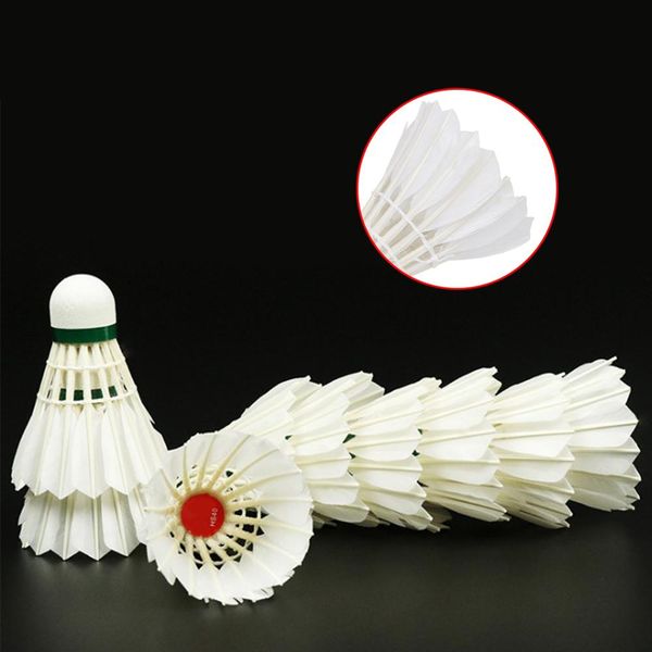 12pcs badminton shuttlecocks good elasticity super durable badminton shuttlecock goose feather cork outdoor sports accessories
12pcs badminton shuttlecocks good elasticity super durable badminton shuttlecock goose feather cork outdoor sports accessories
