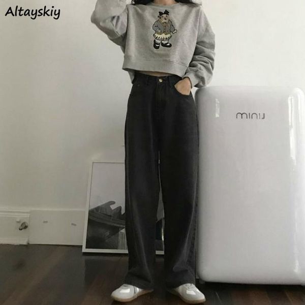 women's jeans women spring black vintage solid harajuku plus size long straight trousers high waist bf loose korean chic casual clothin, Blue
women's jeans women spring black vintage solid harajuku plus size long straight trousers high waist bf loose korean chic casual clothin, Blue