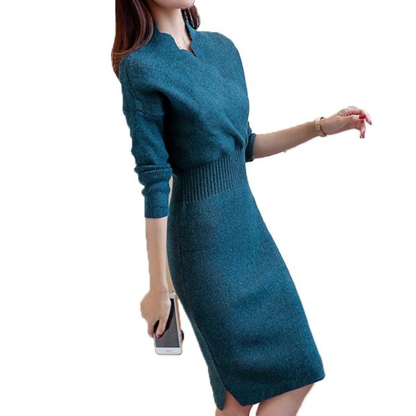 casual dresses autumn winter korean sweater women in the long knitting pullover blue dress slim shirt knee fashion, Black;gray
casual dresses autumn winter korean sweater women in the long knitting pullover blue dress slim shirt knee fashion, Black;gray