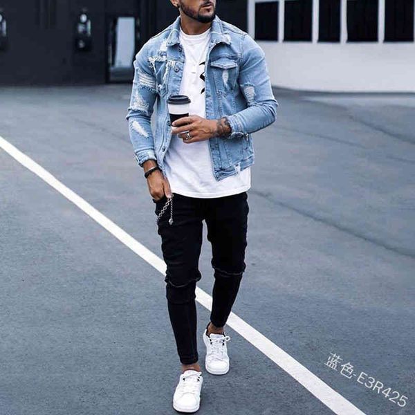 wepbel hole washed et fashion slim fit spring and autumn men's denim coat casual pocket plus size ets s-3xl, Black
wepbel hole washed et fashion slim fit spring and autumn men's denim coat casual pocket plus size ets s-3xl, Black