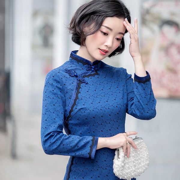 ethnic clothing qiu dong outfit thickening jacquard knitting cheongsam female improvement of cultivate morality dress chinese wind, Red
ethnic clothing qiu dong outfit thickening jacquard knitting cheongsam female improvement of cultivate morality dress chinese wind, Red
