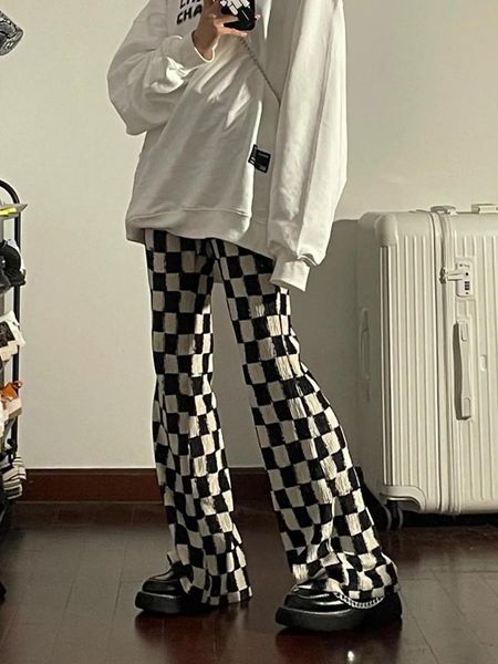 women's pants & capris checkerboard plaid casual women 2021 spring autumn retro american fashion high-waisted wild long-leg flared trou, Black;white
women's pants & capris checkerboard plaid casual women 2021 spring autumn retro american fashion high-waisted wild long-leg flared trou, Black;white