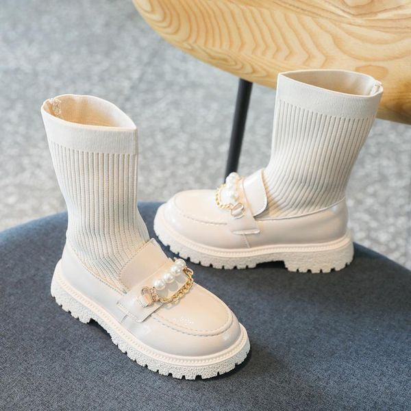 boots pearl mid calf girls shoes metal chain pu knitted patchwork fashion for kids princess slip on anti children, Black;grey
boots pearl mid calf girls shoes metal chain pu knitted patchwork fashion for kids princess slip on anti children, Black;grey