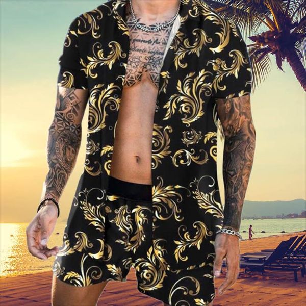 summer short sleeve button men tracksuit shirt sets beach shorts hawaiian printing streetwear casual floral mens suit 2 pieces, Gray
summer short sleeve button men tracksuit shirt sets beach shorts hawaiian printing streetwear casual floral mens suit 2 pieces, Gray