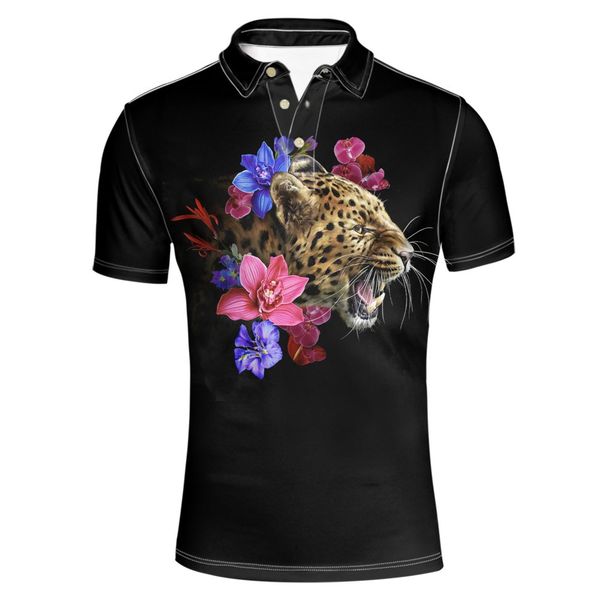 leopard head men's shirt fashion golf polosshirt summmer button down tshirts tees, White;black
leopard head men's shirt fashion golf polosshirt summmer button down tshirts tees, White;black