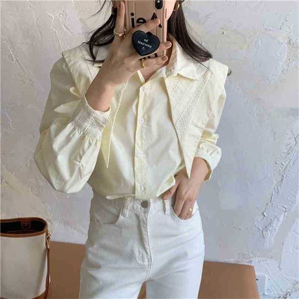 embroidery hook flowers chic streetwear korean ol fashion women solid long sleeve shirts 210525, White
embroidery hook flowers chic streetwear korean ol fashion women solid long sleeve shirts 210525, White