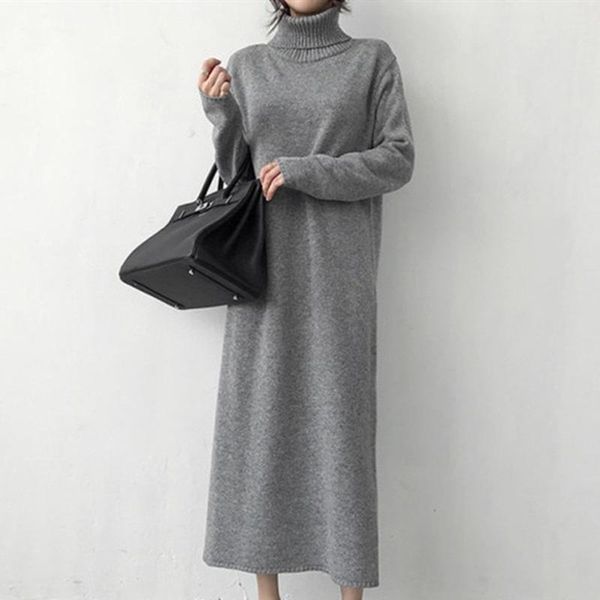 casual dresses mazefeng 2021 autumn winter women turtleneck split knitting female straight korean style fashionable elegant, Black;gray
casual dresses mazefeng 2021 autumn winter women turtleneck split knitting female straight korean style fashionable elegant, Black;gray