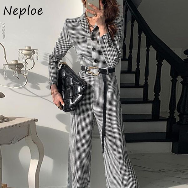 neploe high waist hip sashes jumpsuits women turn down collar long sleeve single breast bodysuit plaid slim fit playsuit femme, Black;white
neploe high waist hip sashes jumpsuits women turn down collar long sleeve single breast bodysuit plaid slim fit playsuit femme, Black;white