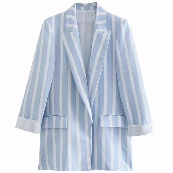 women's suits & blazers blingblingee blue striped linen summer autumn open front notched collar woman casual jacket female long sleeve, White;black
women's suits & blazers blingblingee blue striped linen summer autumn open front notched collar woman casual jacket female long sleeve, White;black