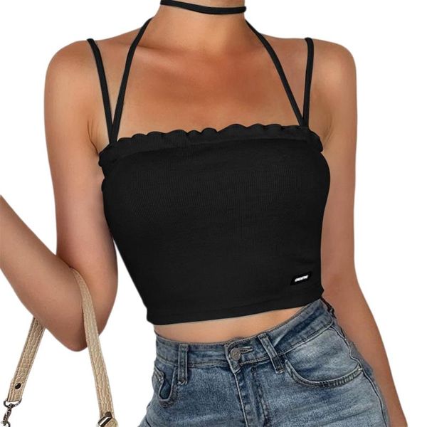 women's tanks & camis women´s camisole summer fashion lace-up slim fit knitted cropped solid color top, White
women's tanks & camis women´s camisole summer fashion lace-up slim fit knitted cropped solid color top, White