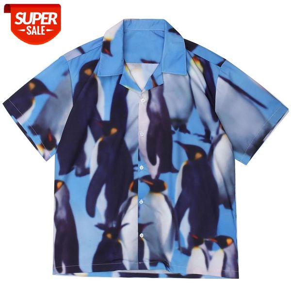Hip Hop Shirts Men Women 2021 Summer Penguin Print Harajuku Oversized Short Sleeve Shirt Casual Streetwear Cotton Loose Tops Blu #Bm6A, White;black
Hip Hop Shirts Men Women 2021 Summer Penguin Print Harajuku Oversized Short Sleeve Shirt Casual Streetwear Cotton Loose Tops Blu #Bm6A, White;black