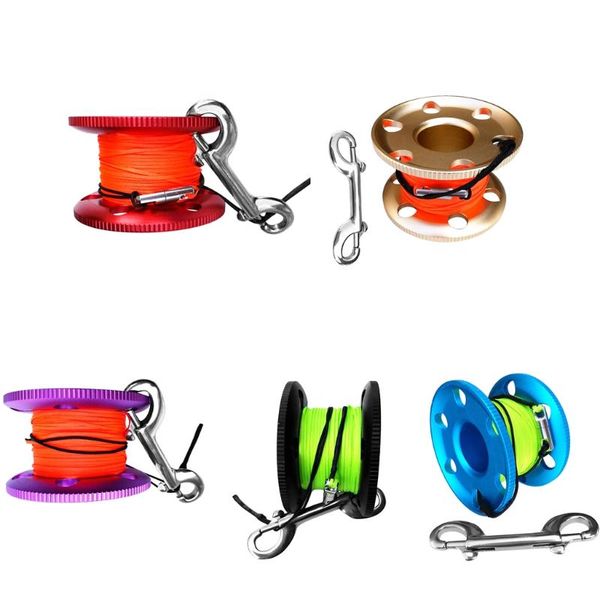 pool & accessories scuba diving aluminum alloy finger spool reel + 50m line, dual end snap
pool & accessories scuba diving aluminum alloy finger spool reel + 50m line, dual end snap