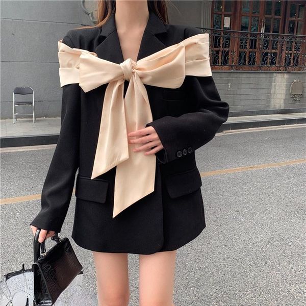 women's suits & blazers nomikuma casual blazer women autumn vintage bow knot lace up loose elegant long sleeve jackets notched collar c, White;black
women's suits & blazers nomikuma casual blazer women autumn vintage bow knot lace up loose elegant long sleeve jackets notched collar c, White;black