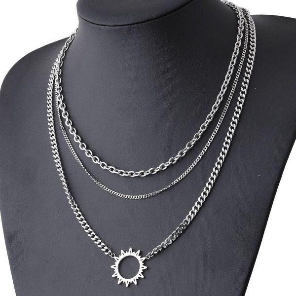 pendant necklaces fnixtar 10pcs 45+50+55cm three layer sun necklace mirror polish stainless steel for christmas gifts jewelry, Silver
pendant necklaces fnixtar 10pcs 45+50+55cm three layer sun necklace mirror polish stainless steel for christmas gifts jewelry, Silver
