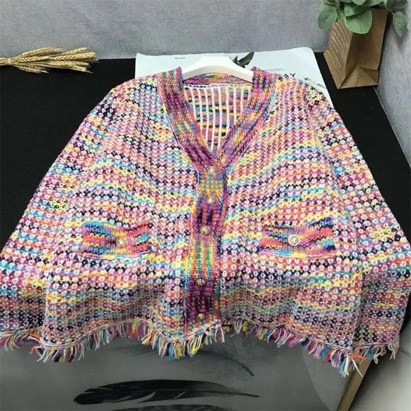 women's jackets 2021 autumn knitted cardigan sweater colorful woven net red tide loose temperament versatile v-neck coat, Black;brown
women's jackets 2021 autumn knitted cardigan sweater colorful woven net red tide loose temperament versatile v-neck coat, Black;brown