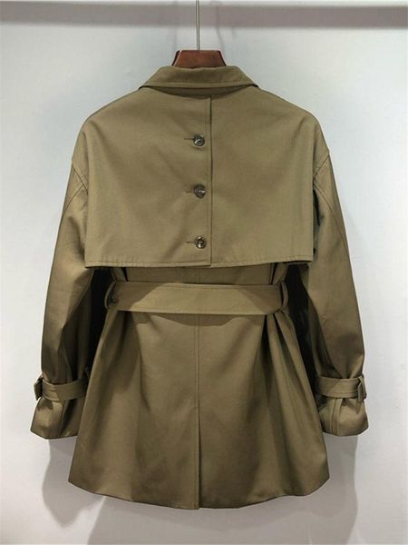 women's trench coats trendy back button jacket 2021 spring autumn temperament british style slim coat khaki short windbreaker women zh, Tan;black
women's trench coats trendy back button jacket 2021 spring autumn temperament british style slim coat khaki short windbreaker women zh, Tan;black