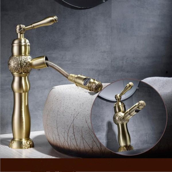 bathroom sink faucets water tap antique brass washroom basin faucet mixer & cold pull out torneira lavatorio
bathroom sink faucets water tap antique brass washroom basin faucet mixer & cold pull out torneira lavatorio