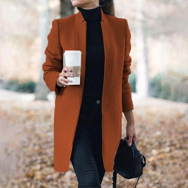 women's wool & blends outerwear overcoat autumn jacket casual women fashion long woolen coat 2021 solid slim type female winter coats, Black
women's wool & blends outerwear overcoat autumn jacket casual women fashion long woolen coat 2021 solid slim type female winter coats, Black