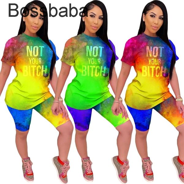 womens two piece set tie dye t shirt tracksuit designer 2021 summer letter printed short sleeve shorts outfits casual jogging suits 835, White
womens two piece set tie dye t shirt tracksuit designer 2021 summer letter printed short sleeve shorts outfits casual jogging suits 835, White