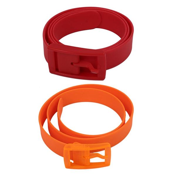 belts 2x stylish candy colours silicone plastic belt red & orange, Black;brown 
belts 2x stylish candy colours silicone plastic belt red & orange, Black;brown