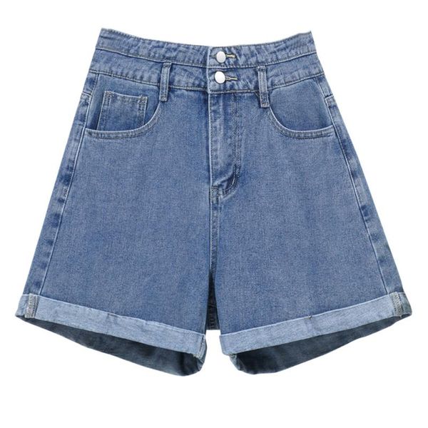 women's shorts plus size denim woman summer loose high waist wide leg short vintage crimping blue casual women jeans, White;black
women's shorts plus size denim woman summer loose high waist wide leg short vintage crimping blue casual women jeans, White;black