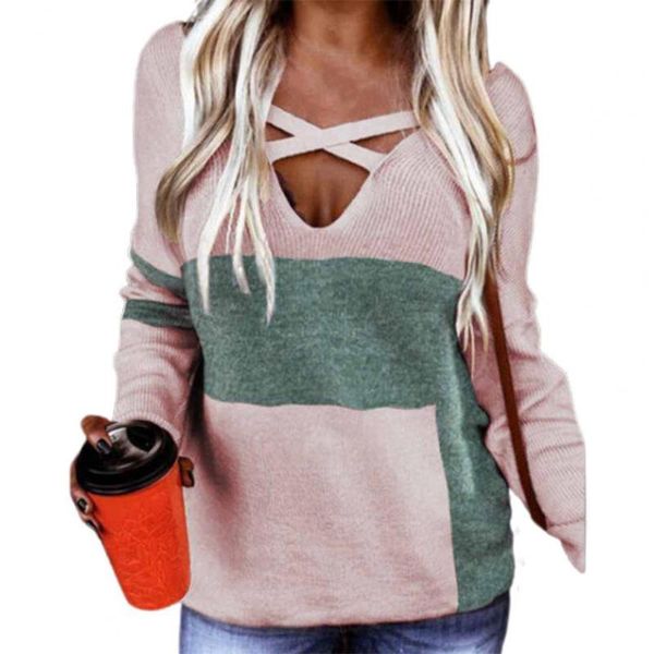 women's sweaters knitted pullover loose fit patchwork women sweater fashion, White;black
women's sweaters knitted pullover loose fit patchwork women sweater fashion, White;black