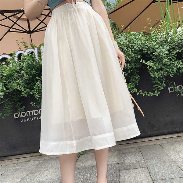 french elegant chiffon pleated skirt women vintage elastic high waist long skirt korean summer autumn pink white midi long saia 210619, Black
french elegant chiffon pleated skirt women vintage elastic high waist long skirt korean summer autumn pink white midi long saia 210619, Black