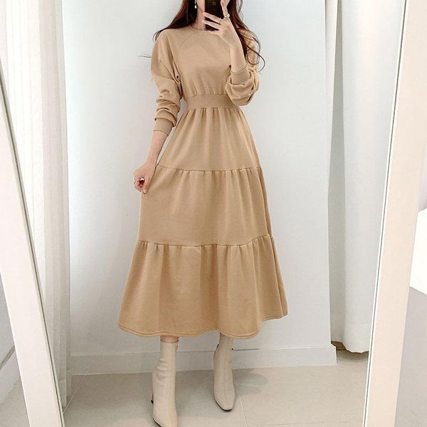 casual dresses elegant contrast stitching o-neck pullover hooded 2021 autumn winter korean fashion office ladies long dress, Black;gray
casual dresses elegant contrast stitching o-neck pullover hooded 2021 autumn winter korean fashion office ladies long dress, Black;gray