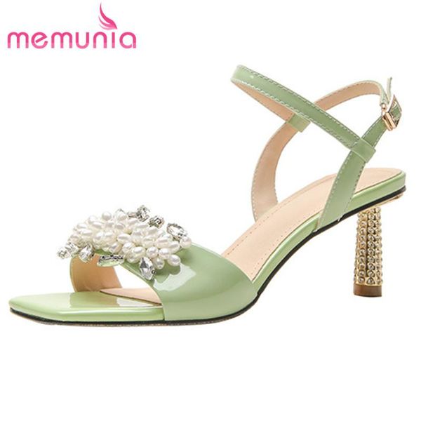 sandals memunia 2021 patent leather women shoes pearl buckle summer high heels ladies casual party woman, Black
sandals memunia 2021 patent leather women shoes pearl buckle summer high heels ladies casual party woman, Black
