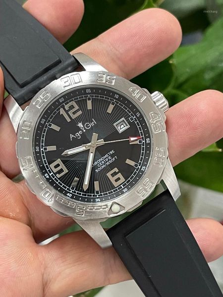 wristwatches luxury men automatic mechanical chronometre silver stainless steel black rubber white dial watch rotatable bezel 43mm, Slivery;brown
wristwatches luxury men automatic mechanical chronometre silver stainless steel black rubber white dial watch rotatable bezel 43mm, Slivery;brown