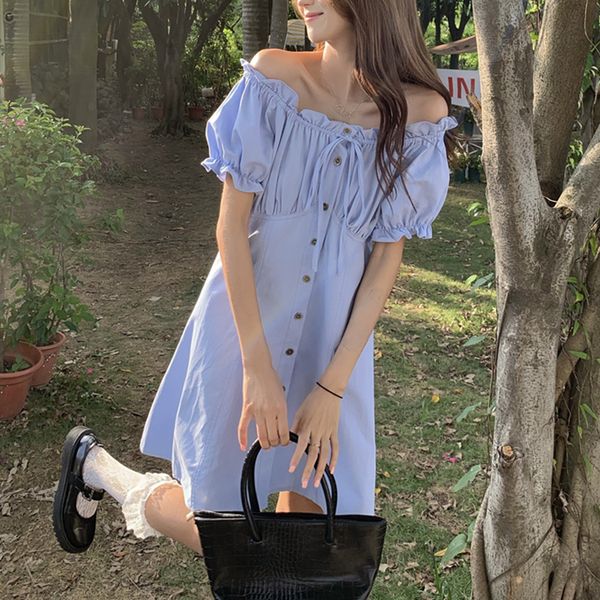 2021 summer french casual women's dresses design bandage mini elegant solid dress off shoulder korean style puff sleeve chic, White;black
2021 summer french casual women's dresses design bandage mini elegant solid dress off shoulder korean style puff sleeve chic, White;black