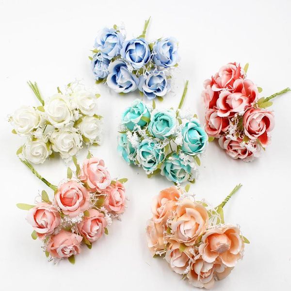 6pcs/lot silk lace rose artificial flowers bouquet for wedding home decoration bridal wreath fake flower craft gift box qylxtr
6pcs/lot silk lace rose artificial flowers bouquet for wedding home decoration bridal wreath fake flower craft gift box qylxtr