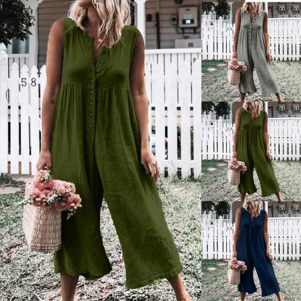 women's jumpsuits & rompers casual women summer loose sleeveless jumpsuit v-neck clubwear wide leg long romper, Black;white
women's jumpsuits & rompers casual women summer loose sleeveless jumpsuit v-neck clubwear wide leg long romper, Black;white