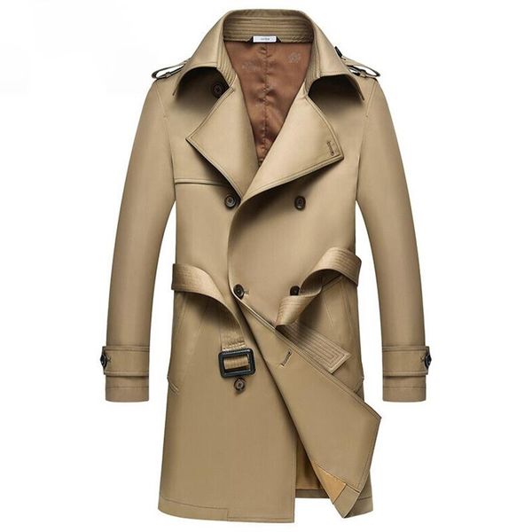men's trench coats windbreaker spring and autumn mid-length / british casual jacket business boutique custom lapel blended coat, Tan;black
men's trench coats windbreaker spring and autumn mid-length / british casual jacket business boutique custom lapel blended coat, Tan;black